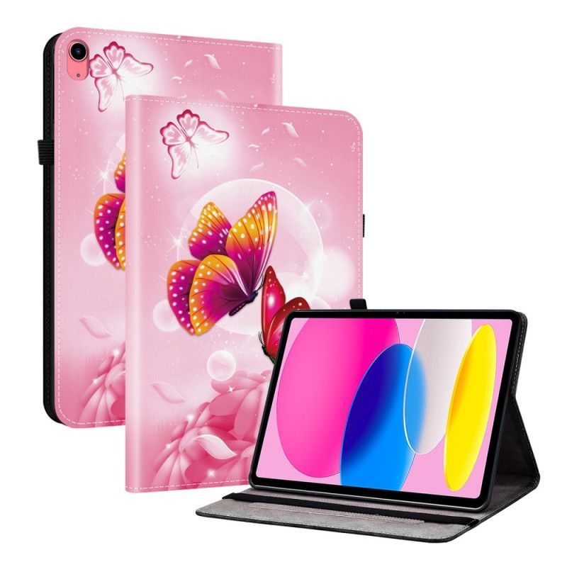 Étui iPad (2025) / 10.9 (2022) Papillons Roses