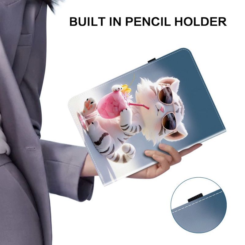 Étui iPad (2025) / 10.9 (2022) Tigre Cartoon