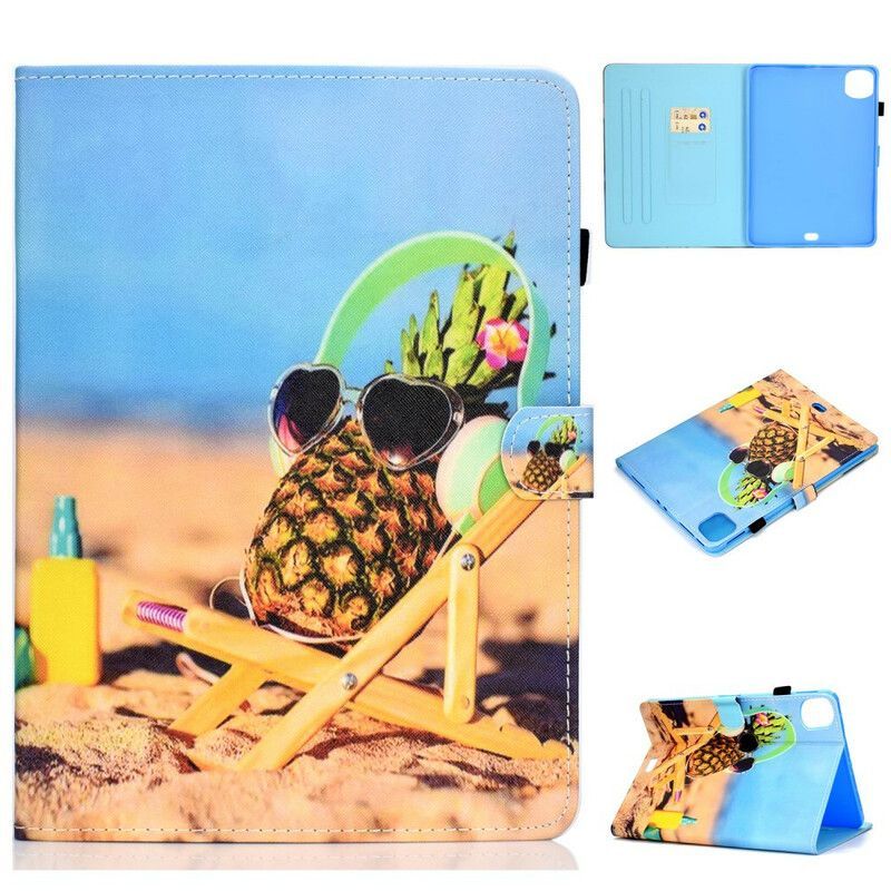Housse iPad Air 11 (2025) (2024)/Air (2022) (2020)/ Pro 11 (2021) Ananas Plage