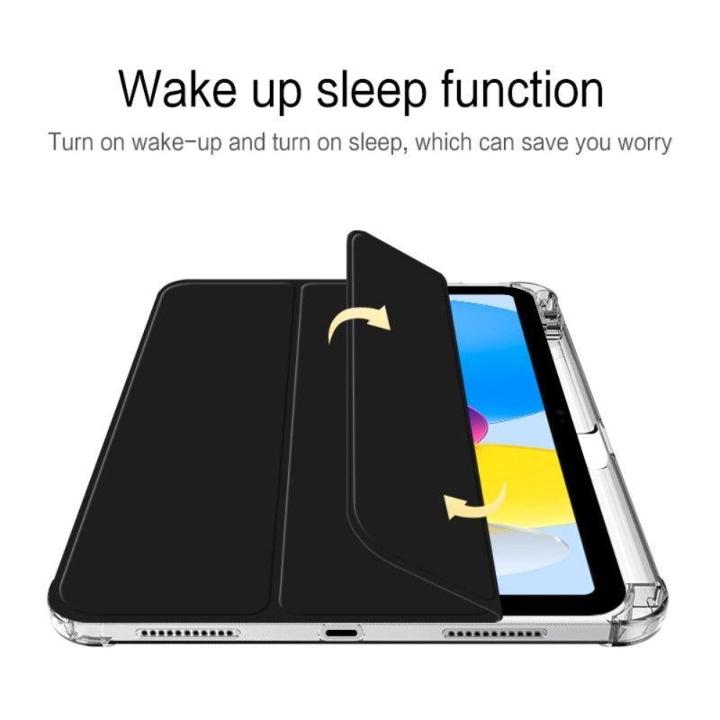 Smart Case iPad (2025) / 10.9" (2022) Dos Transparent Porte-Stylet