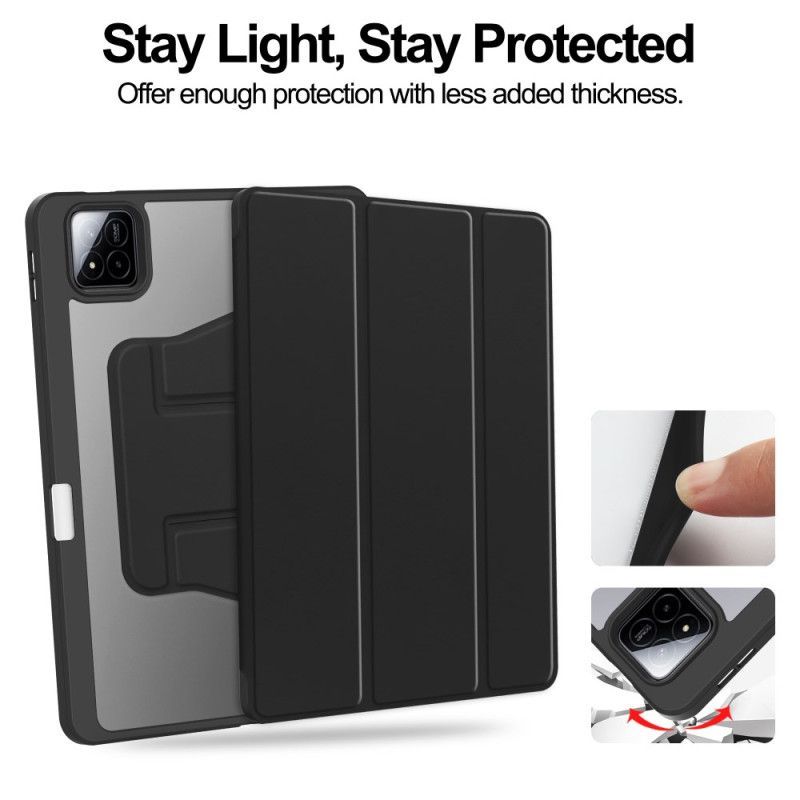 Étui Xiaomi Pad 7 / Pad 7 Pro Effet Cuir avec Support Rotatif à