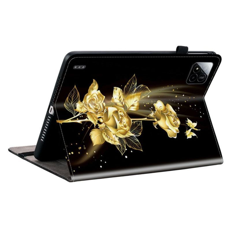 Housse Xiaomi Pad 7 / Pad 7 Pro Roses Dorées et Papillons