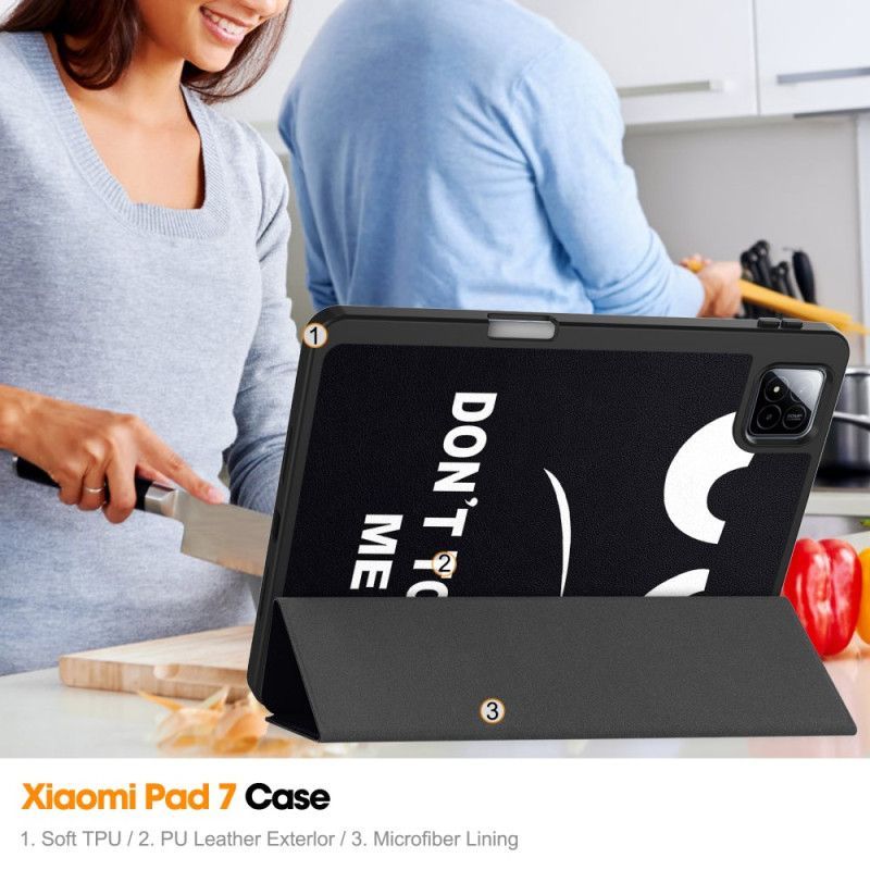 Smart Case Xiaomi Pad 7 / Pad 7 Pro Porte-Stylet Don't Touch Me