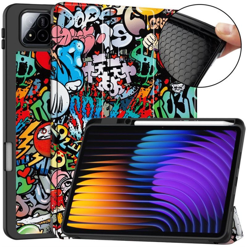 Smart Case Xiaomi Pad 7 / Pad 7 Pro Porte-Stylet Graffiti