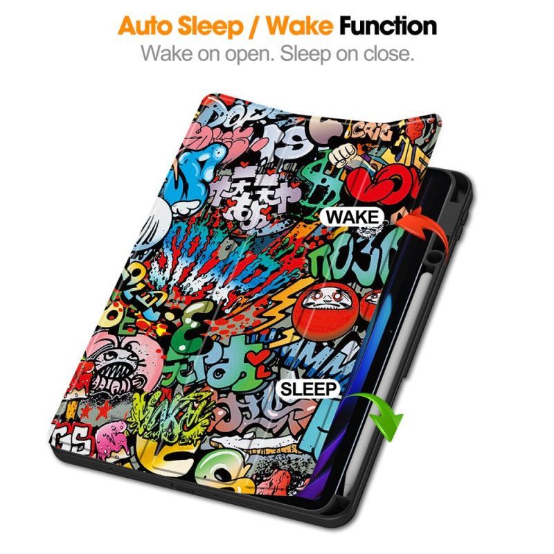 Smart Case Xiaomi Pad 7 / Pad 7 Pro Porte-Stylet Graffiti