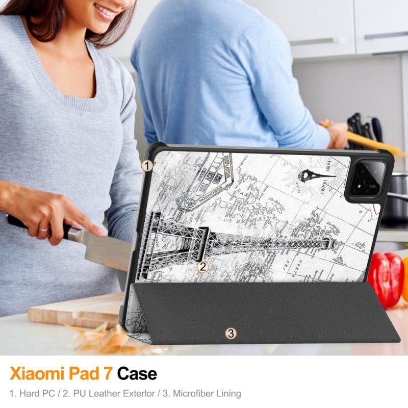Smart Case Xiaomi Pad 7 / Pad 7 Pro Tour Eiffel Vintage
