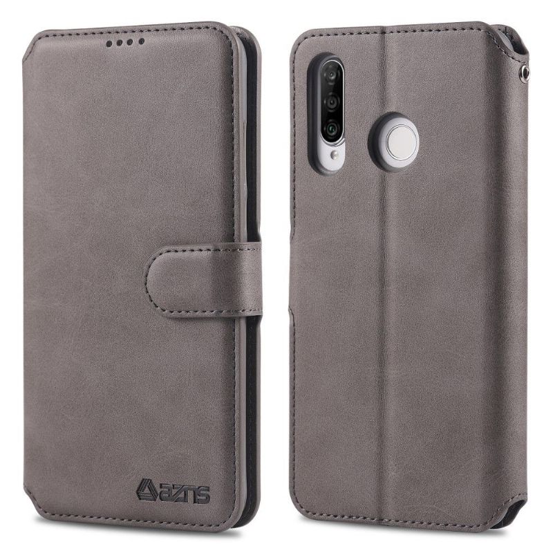 Huawei P30 Lite - Étui folio porte cartes imitation cuir