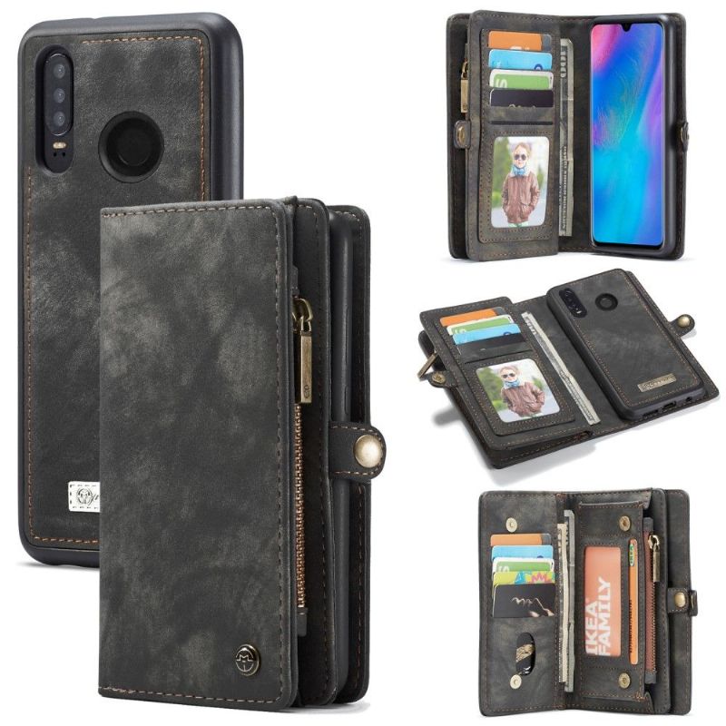 Huawei P30 Lite - Housse portefeuille avec Coque détachable
