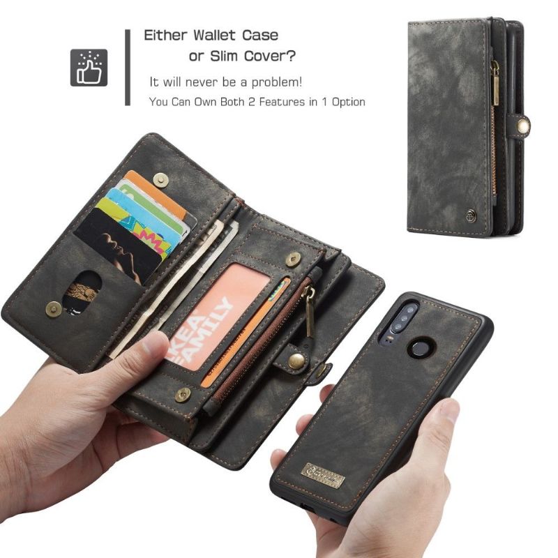 Huawei P30 Lite - Housse portefeuille avec Coque détachable