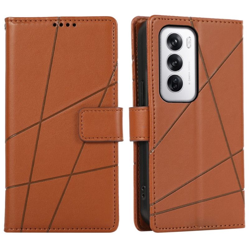 Housse Oppo Reno 12 5G Lignes à Lanière