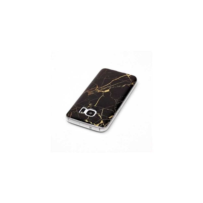 Coque Samsung Galaxy S7 Marbre - Noir / Or
