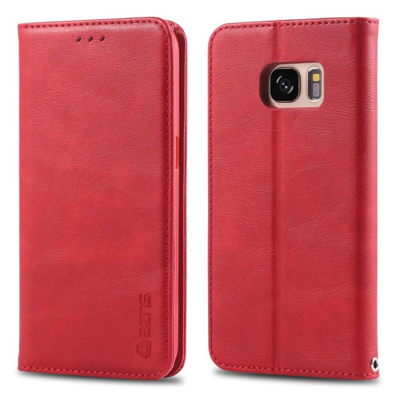 Samsung Galaxy S7 - Housse effet cuir rétro porte cartes