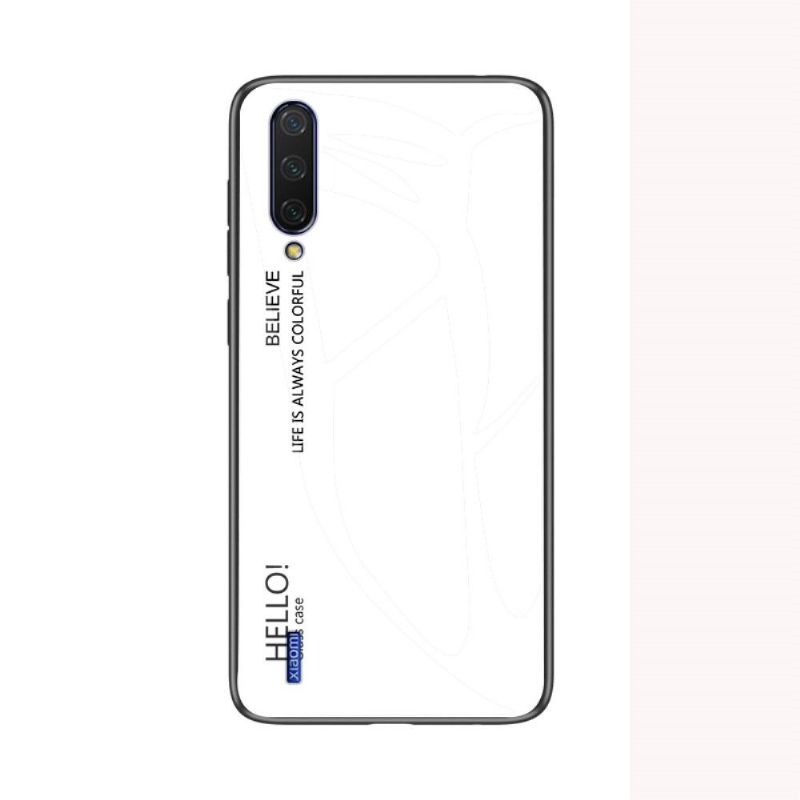 Coque Xiaomi Mi A3 dos en verre dégradé de couleurs