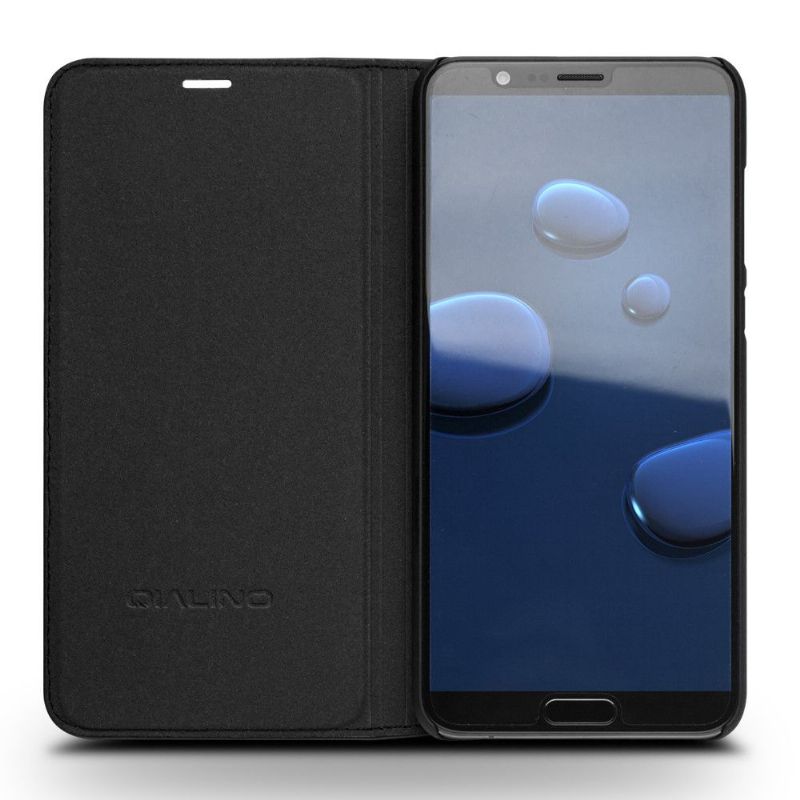 Honor View 10 - Étui fait main en cuir véritable - Noir