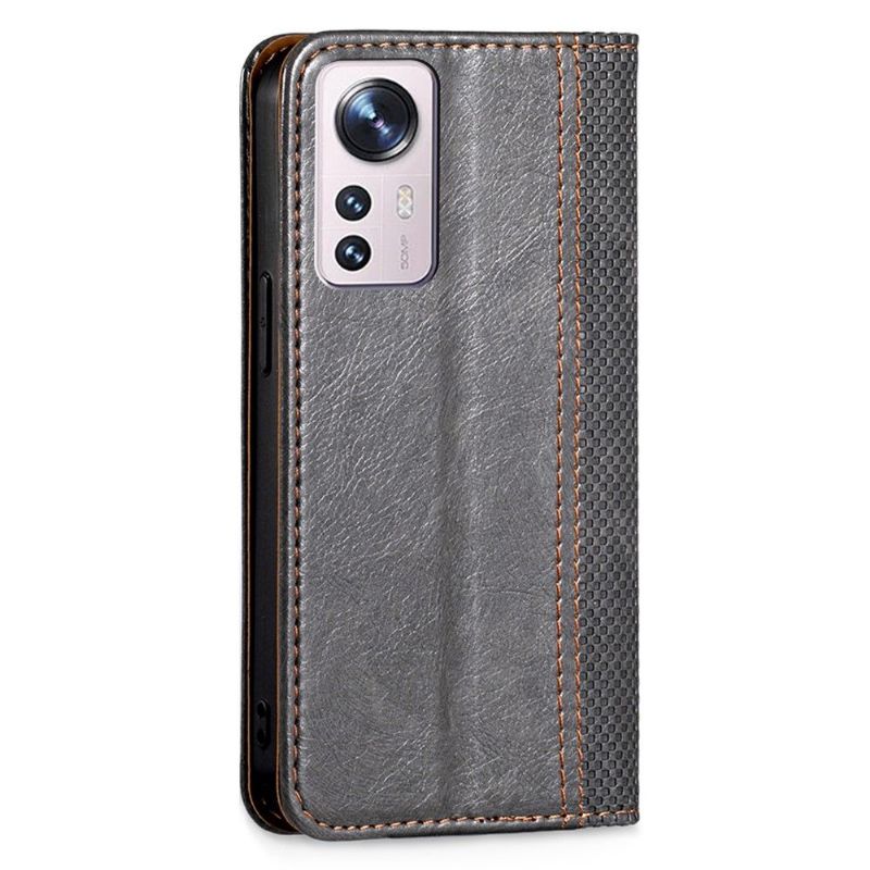 Housse Xiaomi 12 Pro Flip folio coutures
