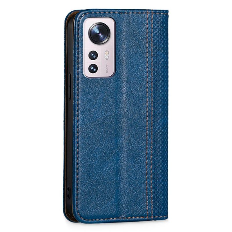 Housse Xiaomi 12 Pro Flip folio coutures