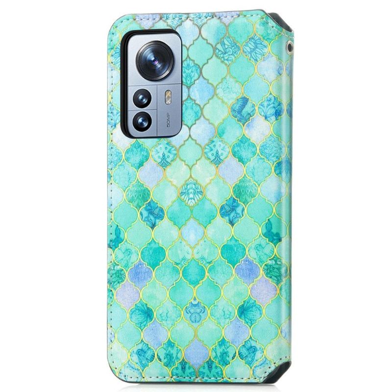Housse Xiaomi 12 Pro Rabat Flip Motif Arabesque