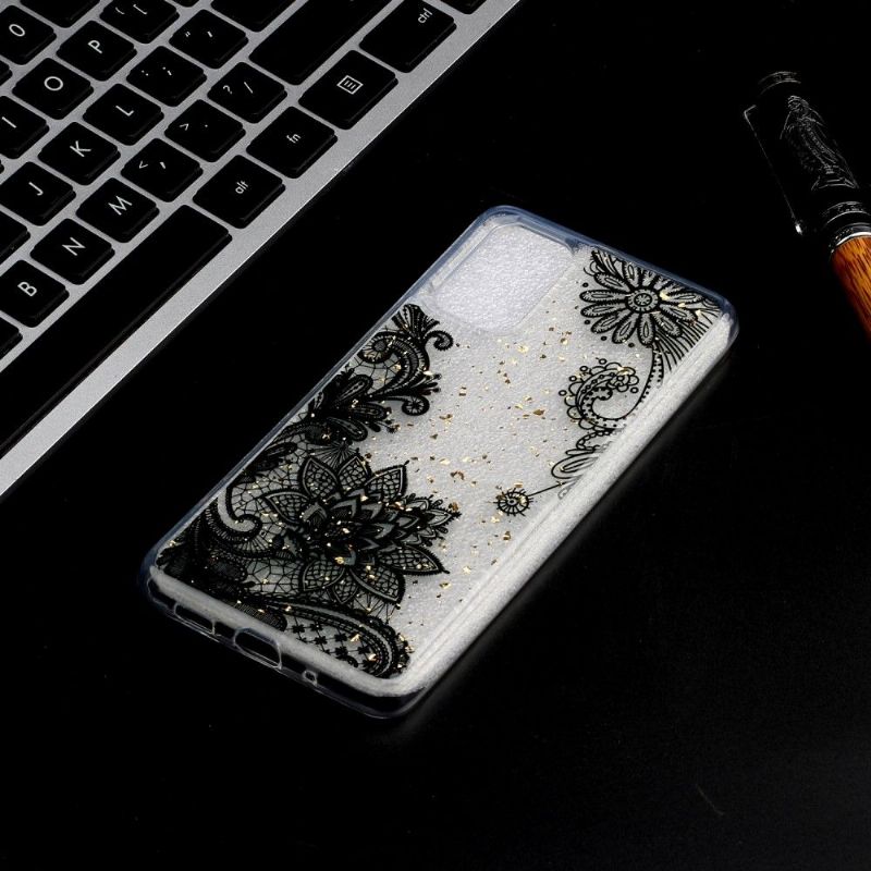 Coque Samsung Galaxy A51 glam motif dentelle