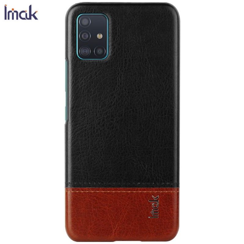 Samsung Galaxy A51 - Coque imak imitation cuir + verre trempé