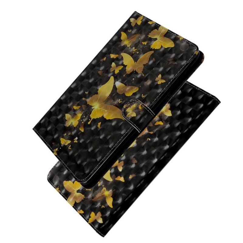 Housse Samsung Galaxy Tab S6 Papillons Dorés