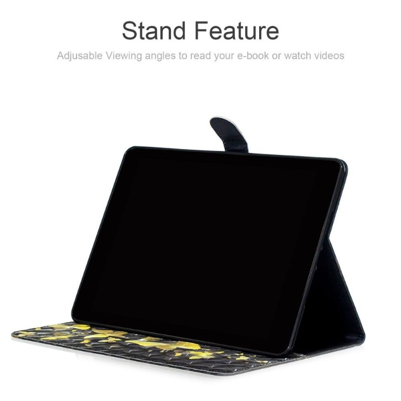Housse Samsung Galaxy Tab S6 Papillons Dorés
