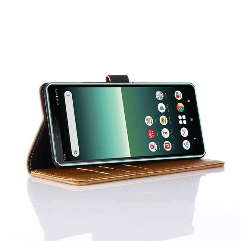 Étui à rabat Sony Xperia 10 II Effet Cuir Rétro